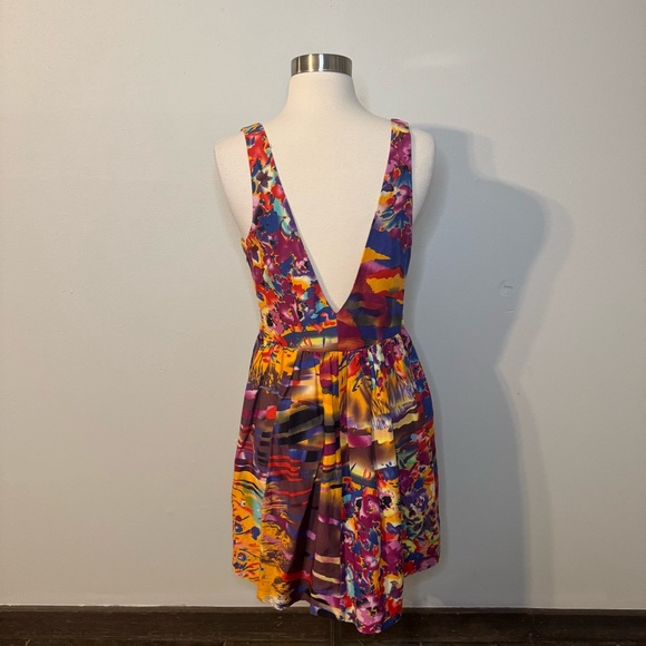 Rubber Ducky Multi Color Dress Size Small 100% Silk multi color - Picture 3 of 8